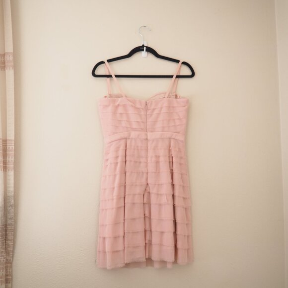 !! BCBGMaxAzria Cocco Light Shell Tiered Dress sz 6 - Picture 7 of 8